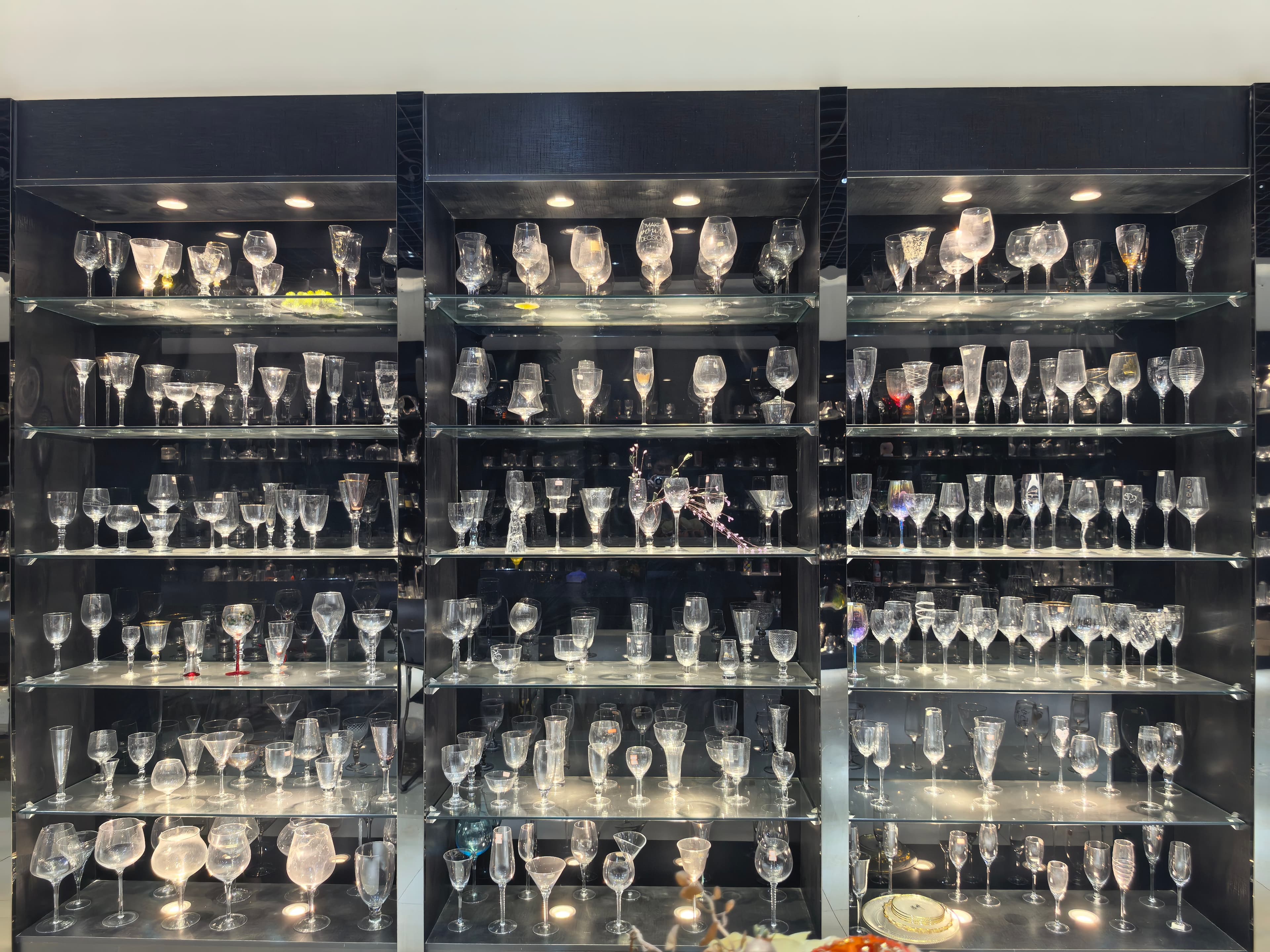 Wine glasses and flutes