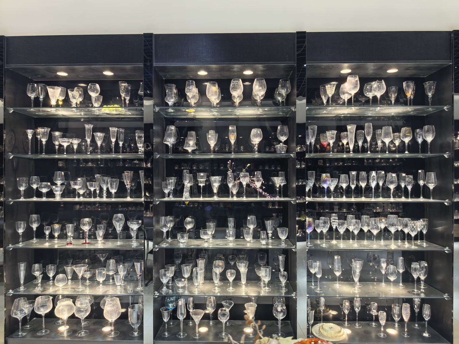 Wine glasses and flutes